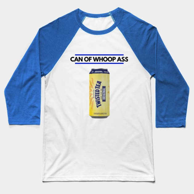 Can of Whoop Ass Baseball T-Shirt by JunaeBenne